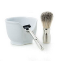 White Porcelain Shaving Set